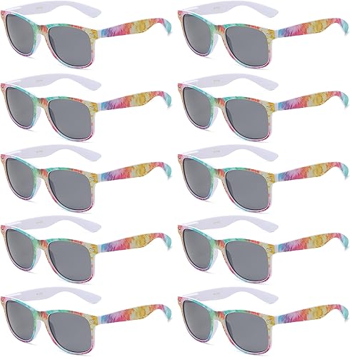 Got Shades Wholesale Bulk Unisex 80's Retro 100% UV Sunglasses for Adults - w/Flex Hinges