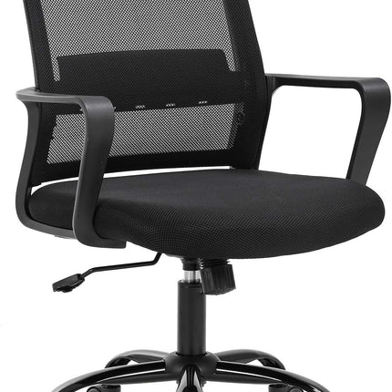 Home Office Chair Ergonomic Desk Chair Swivel Rolling Computer Chair Executive Lumbar Support Task Mesh ChairAdjustable Stool for Women Men (Black)