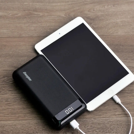 Energizer - MAX 30,000mAh 15W USB-C 3-Port Universal Portable Battery Charger/Power Bank w/ LCD screen for Smartphones & Accessories - Black