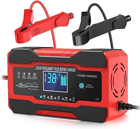 YONHAN Battery Charger 10-Amp 12V and 24V Fully-Automatic Smart Car Battery Charger�