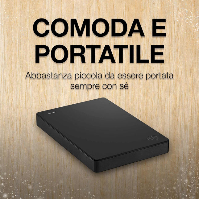 Seagate Portable 5TB External Hard Drive HDD – USB 3.0 for PC, Mac, PS4, & Xbox - 1-Year Rescue Service(STGX5000400), Black