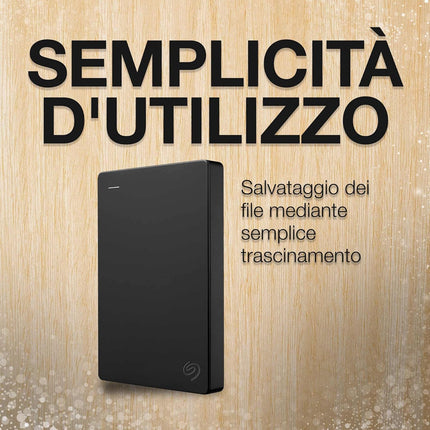 Seagate Portable 5TB External Hard Drive HDD – USB 3.0 for PC, Mac, PS4, & Xbox - 1-Year Rescue Service(STGX5000400), Black