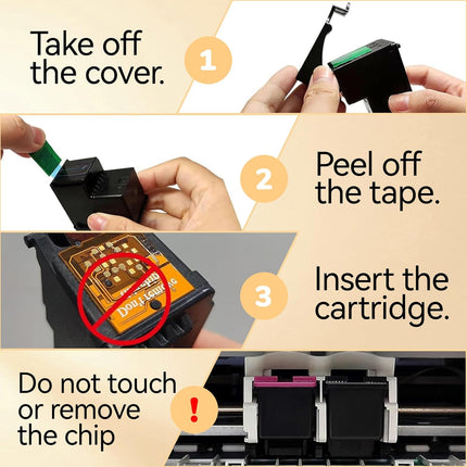 67XL for HP Ink 67 67XL with HP DeskJet 1255 2700 2700e 2755e 4155e 4155 Envy 6055e6455e 6400 6055 Envy Pro6452 6458 6475 Printer High Yield Black Color Combo Pack