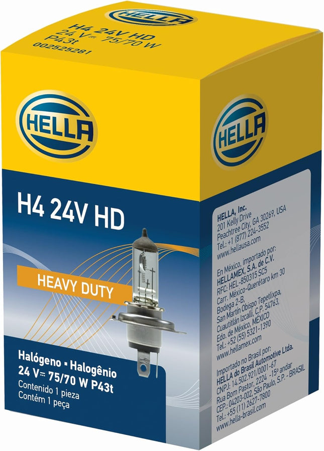 HELLA H4 24V HD Heavy Duty Bulb, 75/70W