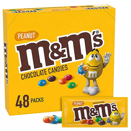 M&M'S Peanut Milk Chocolate Candy, Full Size, 1.74 oz
