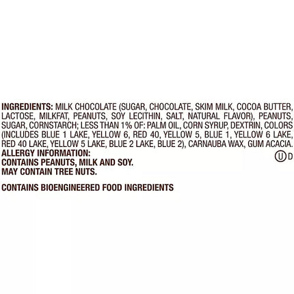 M&M'S Peanut Milk Chocolate Candy, Full Size, 1.74 oz
