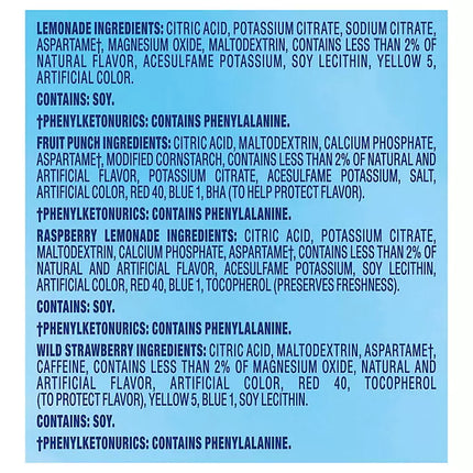 Crystal Light Lemonade, Fruit Punch, Raspberry Lemonade and WildStrawberry Powdered Drink Mix Variety Pack (60 ct.)
