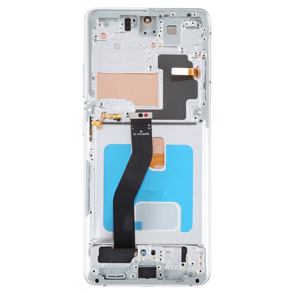 OLED LCD Screen For Samsung Galaxy S21 Ultra 5G SM-G998B Digitizer Full Assembly with Frame, Display Size: 6.78 inch (Silver)