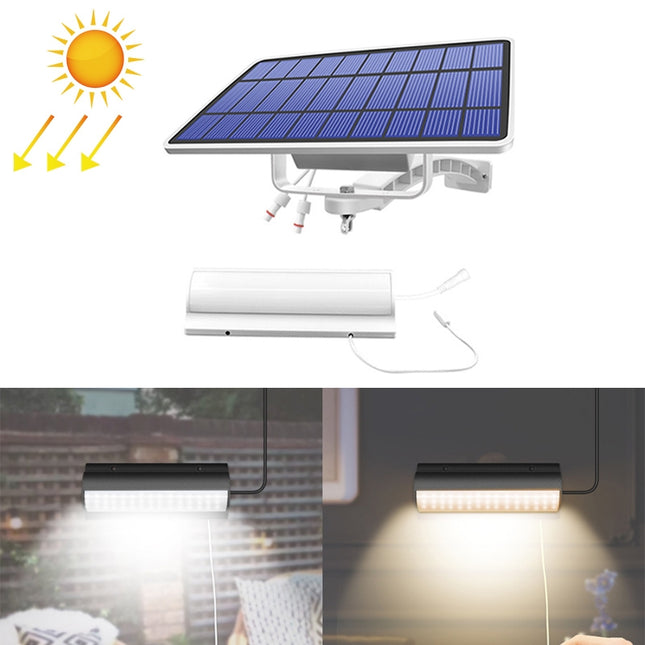 Pull-Switch 2 in 1 Solar Light 60-LEDs Landscape Courtyard Wall Lamp, Light Color:(White Shell)