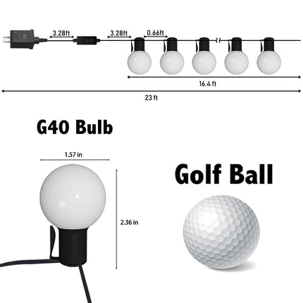 G40 Bulb Bluetooth Smart RGB String Lights Outdoor Decoration, Spec: 5m 25 LEDs-Solar Power