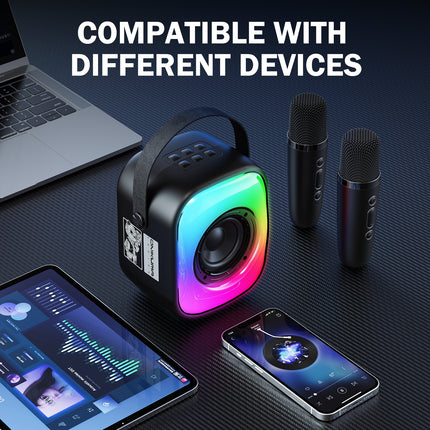 ONIKUMA L7 5W Karaoke Bluetooth Speaker with 2 Microphones(Black)