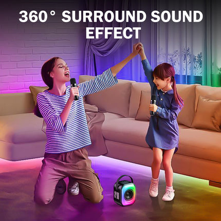 ONIKUMA L7 5W Karaoke Bluetooth Speaker with 2 Microphones(Black)