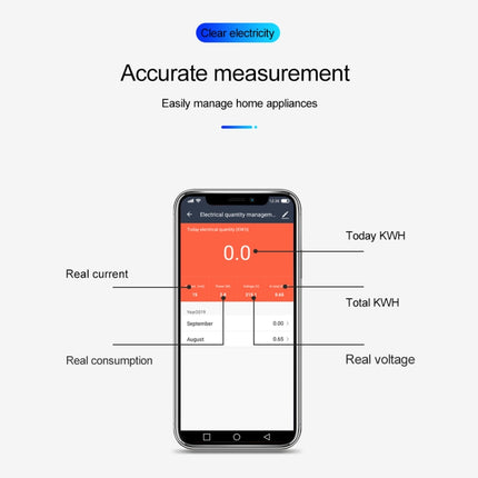 SINOTIMER WDS688 Smart WiFi Single- Phase Power Meter Mobile APP Home Rail Meter 5-60A 230V