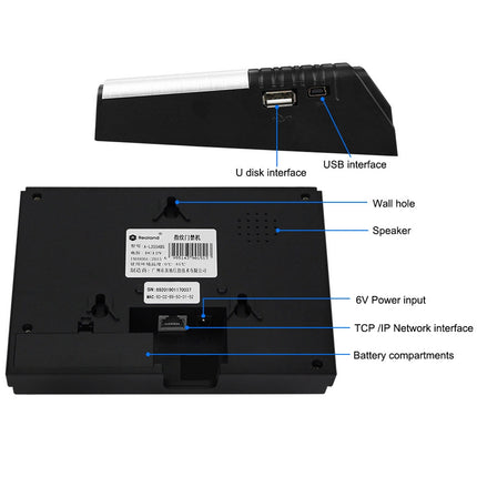 Realand AL355 Fingerprint Time Attendance with 2.8 inch Color Screen & ID Card Function & WiFi