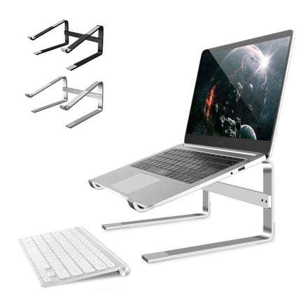 Desktop Aluminum Alloy Heightened Heat Dissipation Laptops Stand(Silver)