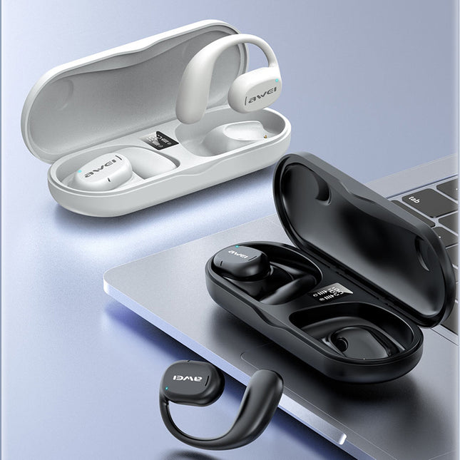 awei T69 Air Conduction Sport TWS Bluetooth Earbuds(Black)