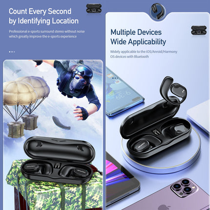 awei T69 Air Conduction Sport TWS Bluetooth Earbuds(Black)