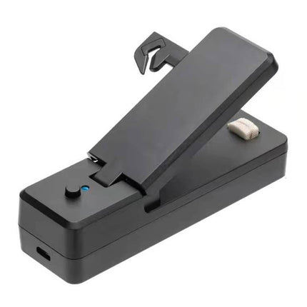 USB Charging Mini Magnetic Sealing Machine Portable Sealing Clip Food Moisture- proof Sealer(Black)