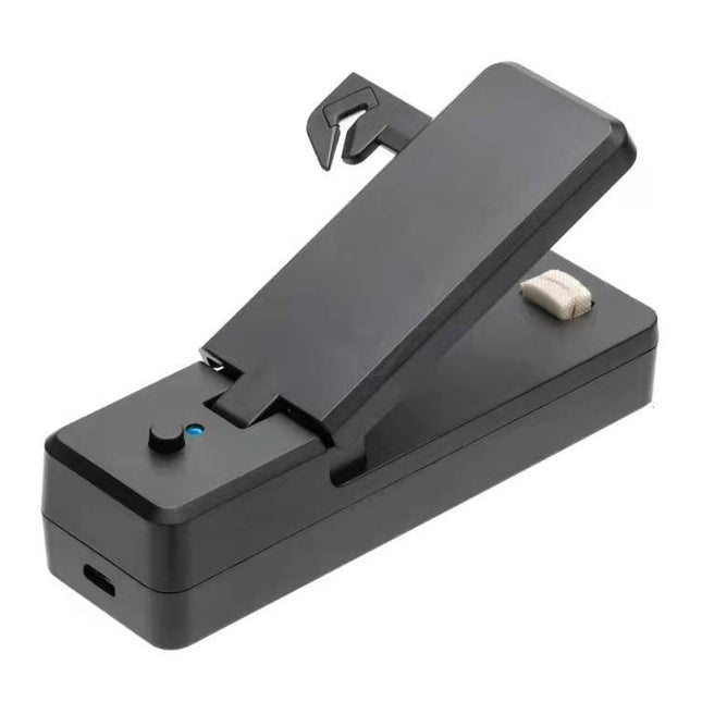 USB Charging Mini Magnetic Sealing Machine Portable Sealing Clip Food Moisture- proof Sealer(Black)