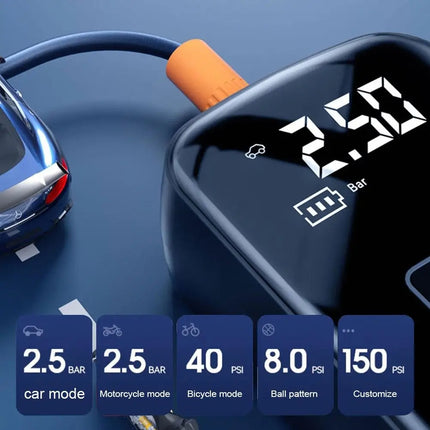 Car Portable Electric Tire Inflator Pump, Model: Wireless Dual Use