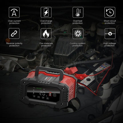 FOXSUR 12V / 24V 20A 300W Portable Motorcycle Car Smart Battery Charger(AU Plug)