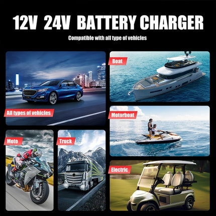 FOXSUR 25A 12V/24V Portable High-Power Car Ship Motorcycle Charger(AU Plug)