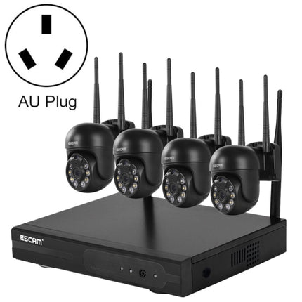 ESCAM WNK614 HD 3.0 Million Pixels 8- channel Wireless + 4IPC Wireless NVR Security System, AU Plug