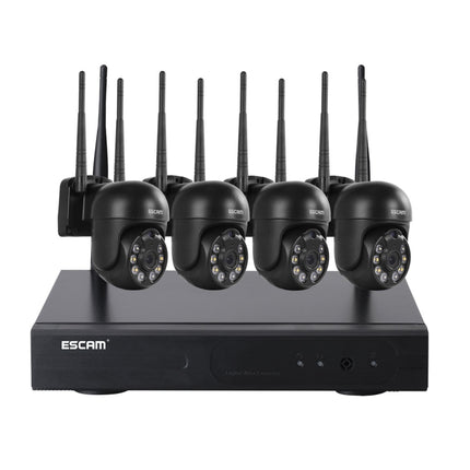 ESCAM WNK614 HD 3.0 Million Pixels 8- channel Wireless + 4IPC Wireless NVR Security System, AU Plug