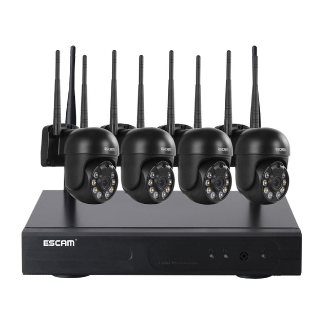 ESCAM WNK614 HD 3.0 Million Pixels 8- channel Wireless + 4IPC Wireless NVR Security System, AU Plug