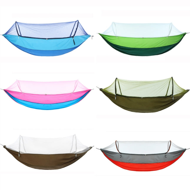 Outdoor Camping Anti-Mosquito Quick- Opening Hammock, Spec: Double (Army Green)