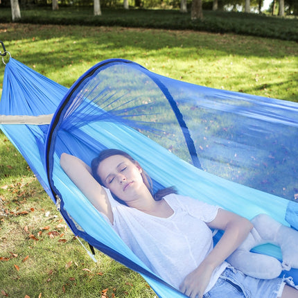 Outdoor Camping Anti-Mosquito Quick- Opening Hammock, Spec: Double (Army Green)