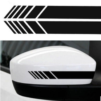 Simple Rearview Mirror Car Stickers Rearview Mirror Personality Scratches Reflective Car Stickers(Black)
