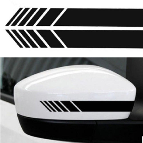 Simple Rearview Mirror Car Stickers Rearview Mirror Personality Scratches Reflective Car Stickers(Black)
