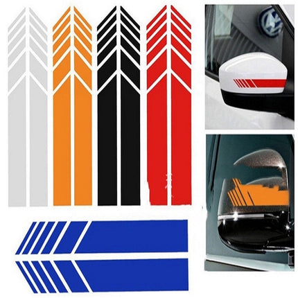 Simple Rearview Mirror Car Stickers Rearview Mirror Personality Scratches Reflective Car Stickers(Black)