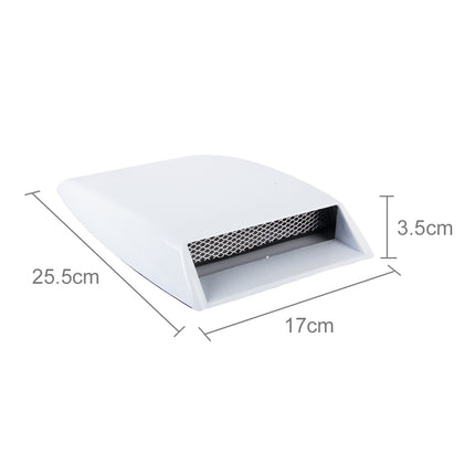 Car Turbo Style Air Intake Bonnet Scoop for Car Decoration(White)