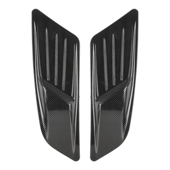 HD-713 1 Pair Car Hood Decorative Stickers Fender Air Vents Sticker(Carbon Fiber)