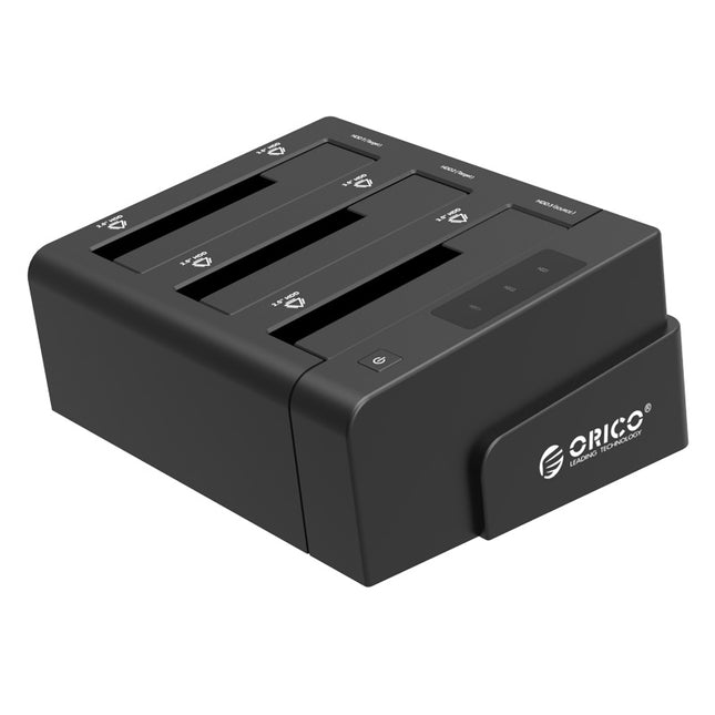 ORICO 6638US3-C 3-bay USB 3.0 Type-B to SATA External Hard Disk Box Storage Case Hard Disk Docking Station / Duplicator for 2.5 inch / 3.5 inch SATA HDD / SSD