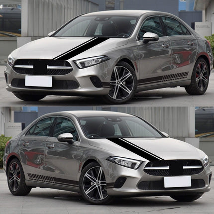 D-936 Stripe Pattern Car Modified Decorative Sticker(Black)