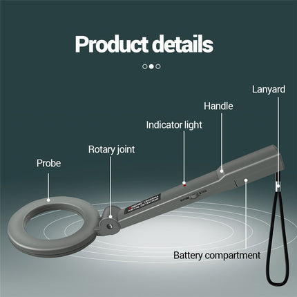 ANENG  DM3004 Handheld Metal Detector High-Precision Sensitivity Station Airport Detection Scanning Detector Without  Battery