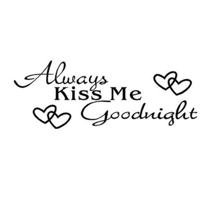 Always Kiss Me English Alphabet Carved Wall Sticker Home Decor