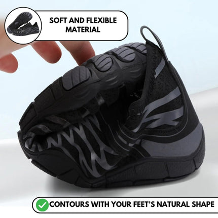 Mens Boys Water Shoes Quick Dry Aqua Socks Barefoot Beach Shoes Comfort Swim Sneakers, Size: 44(Black)