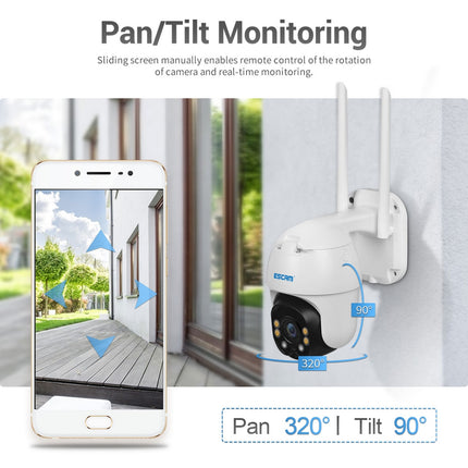 ESCAM QF130 1080P IP66 Waterproof WiFi IP Camera with Solar Panel & Battery, Support Night Vision & Motion Detection & Two Way Audio & TF Card & PTZ Control