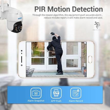 ESCAM QF130 1080P IP66 Waterproof WiFi IP Camera with Solar Panel & Battery, Support Night Vision & Motion Detection & Two Way Audio & TF Card & PTZ Control