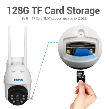 ESCAM QF130 1080P IP66 Waterproof WiFi IP Camera with Solar Panel & Battery, Support Night Vision & Motion Detection & Two Way Audio & TF Card & PTZ Control