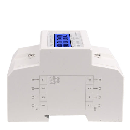 SINOTIMER Three-Phase Backlight Display Rail Type Electricity Meter 5-100A 400V(DDS024 White Shell)