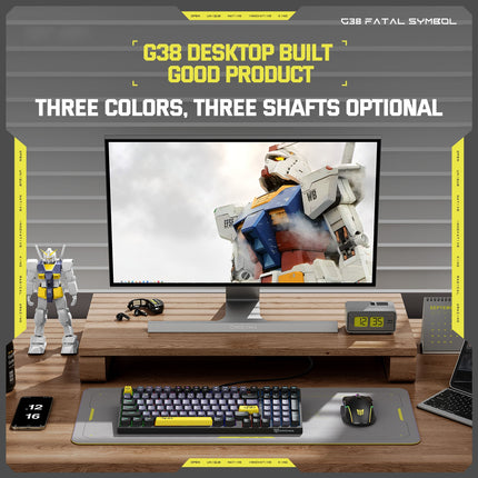 ONIKUMA G38 98 Keys RGB Lighting Wired Mechanical Keyboard, Type:Brown Switch(Black)