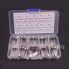 6x30mm Glass Fuse 0.5A-30A Insurance Pipe /