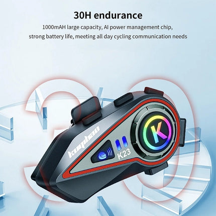 KUQIBAO Motorcycle Helmet Long-Lasting Bluetooth Headset With Light(Soft Microphone)