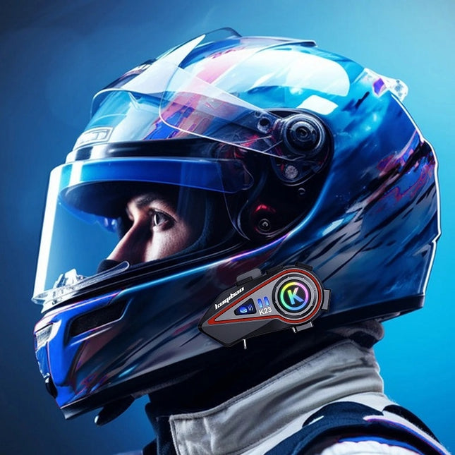KUQIBAO Motorcycle Helmet Long-Lasting Bluetooth Headset With Light(Soft Microphone)