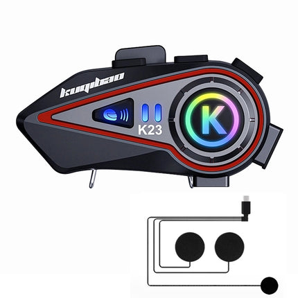 KUQIBAO Motorcycle Helmet Long-Lasting Bluetooth Headset With Light(Soft Microphone)